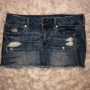 American Eagle Outfitters Skirts - Broken In AEO Mini Distressed Denim Skirt American Eagle Outfitters Skirts - Broken In AEO Mini Distressed Denim Skirt